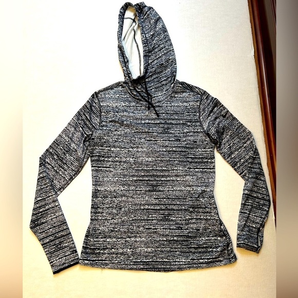 Nike Dri fit women’s pull over long sleeve hoodie with thumb holes Sz-L Q15 - Picture 5 of 11